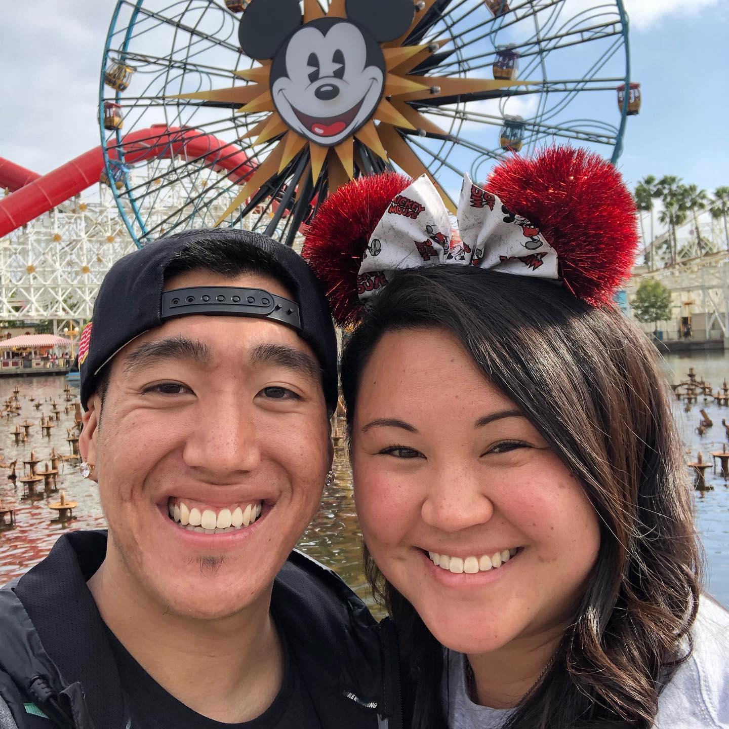 One of our favorite selfie spots at California Adventure