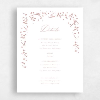 Dusty Rose, Pink Wedding Enclosure - Regal Letterpress