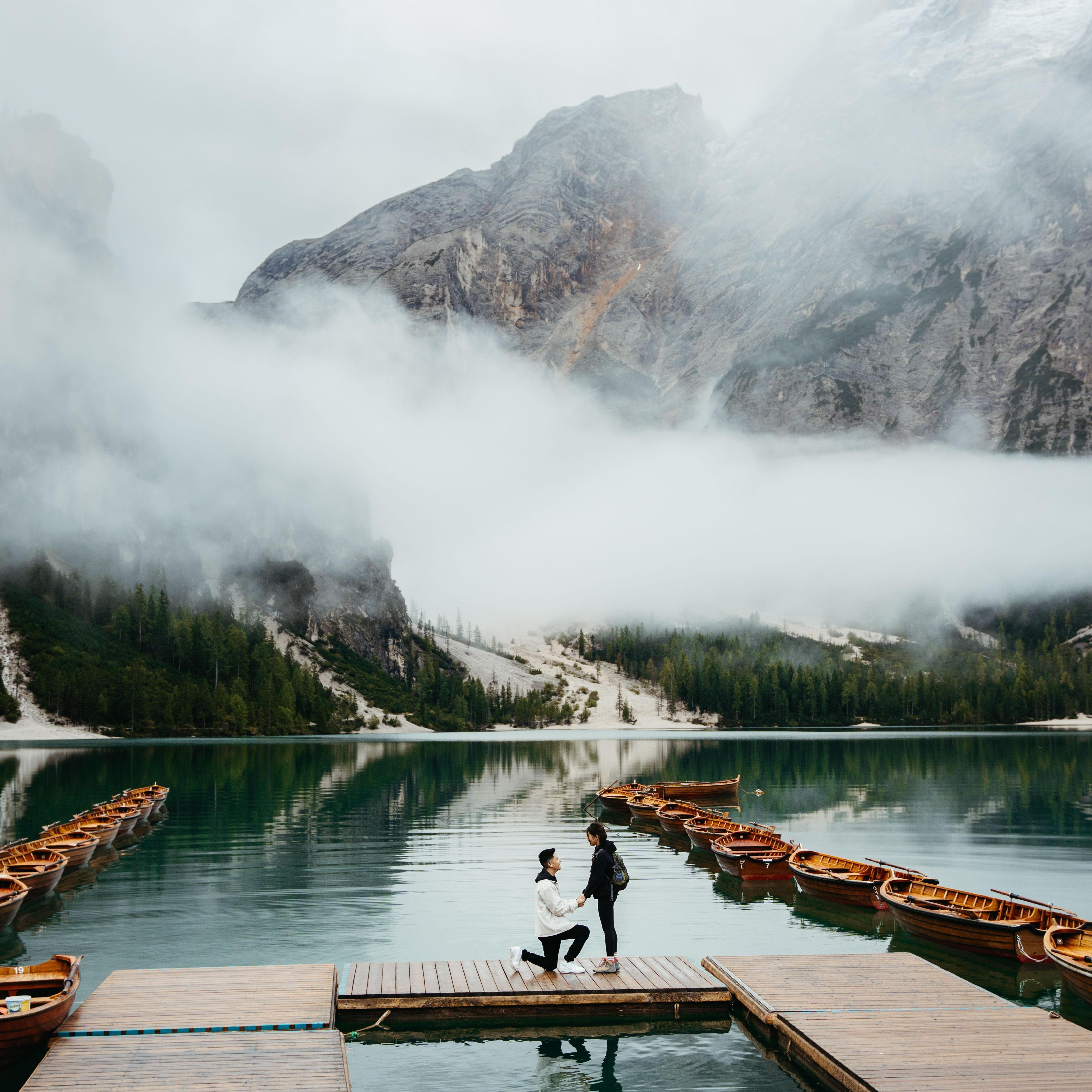 Our engagement at Lago di Braies, Italy