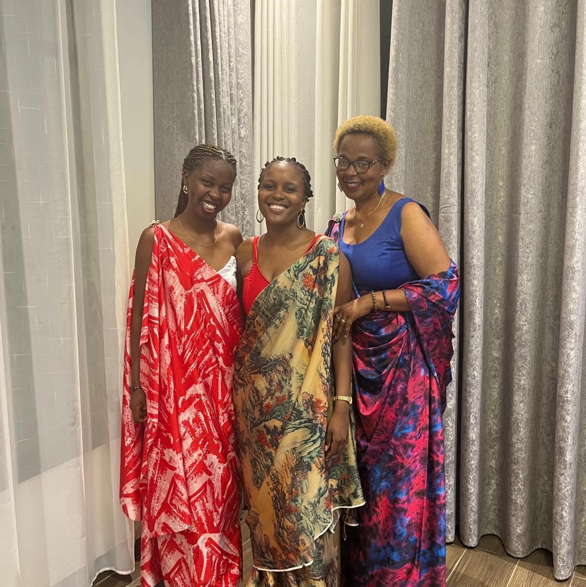 Melissa and Aime's family in Rwanda