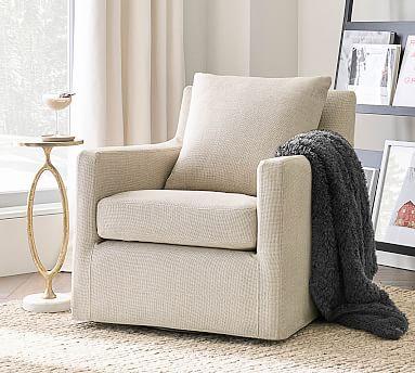 Ayden Square Arm Slipcovered Swivel Glider