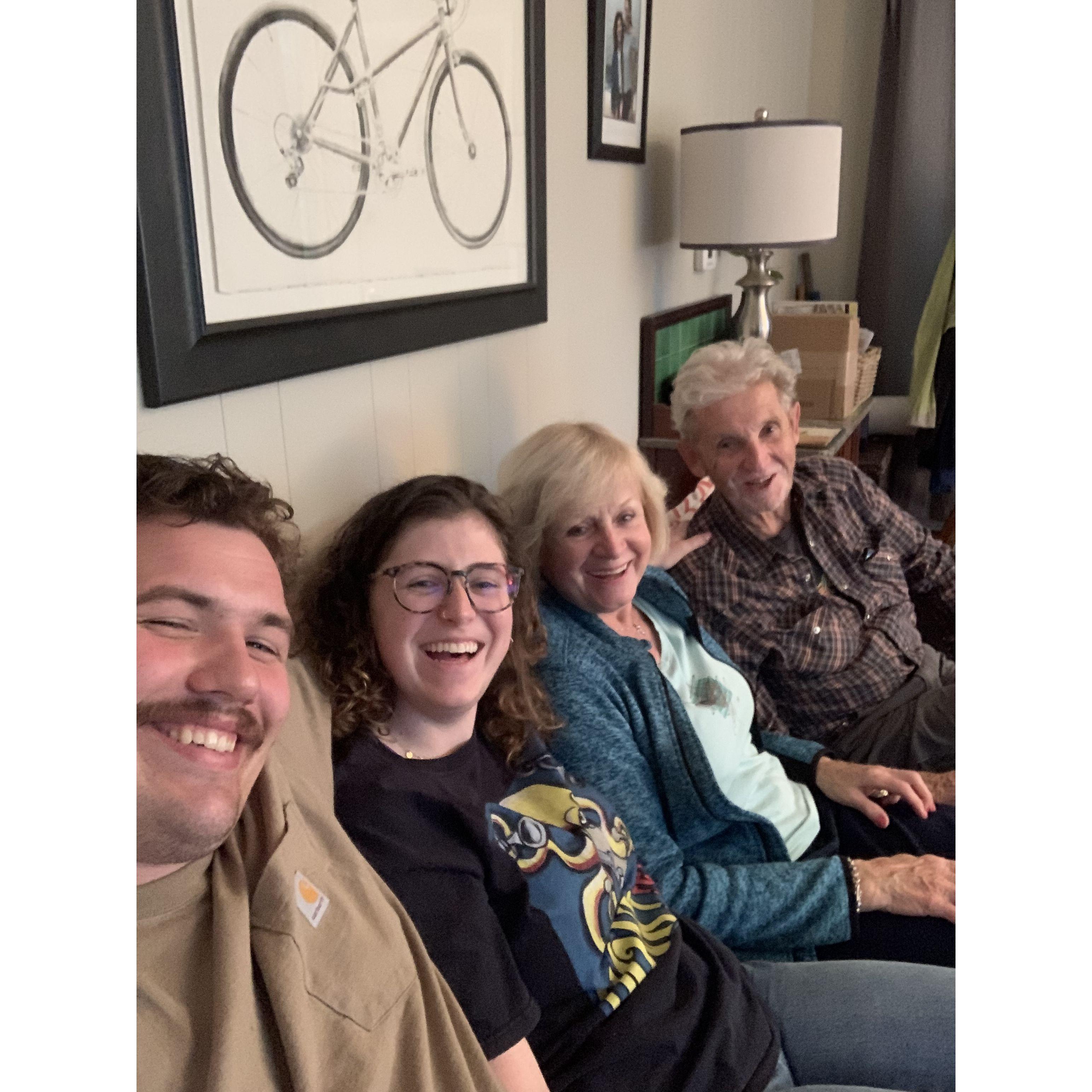 We love visiting with Bayley's Nana and Papa.