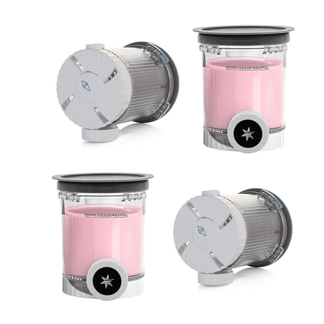 OVRRCSME 4 Pack ninja creami swirl pints and Lids,NC700 Makers Containers Cups creami accessories ，Compatible with Ninja Swirl Ice Cream & Soft Serve Makers