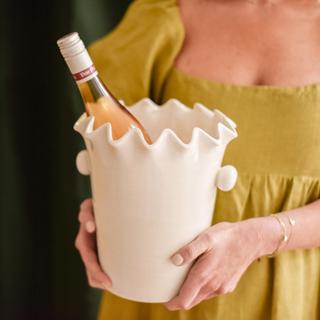 Signature Ruffle Ice Bucket