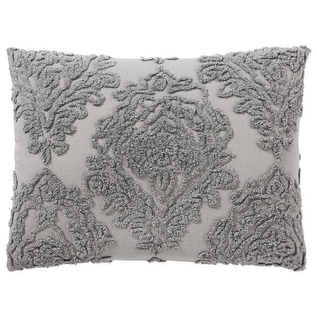 Renee Candlewick Sateen Sham, Standard, Gray