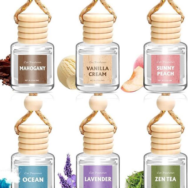 AROIC Car Air Freshener for Women, 6 Pack Air Freshener Diffuser, Hanging Air Fragrance Essential Oil Diffuser, Car Scents Accessories Cute Car Interior Decor, Romantic Valentines Day Gift for Her