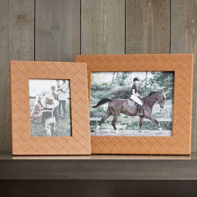 Woven Leather Frame