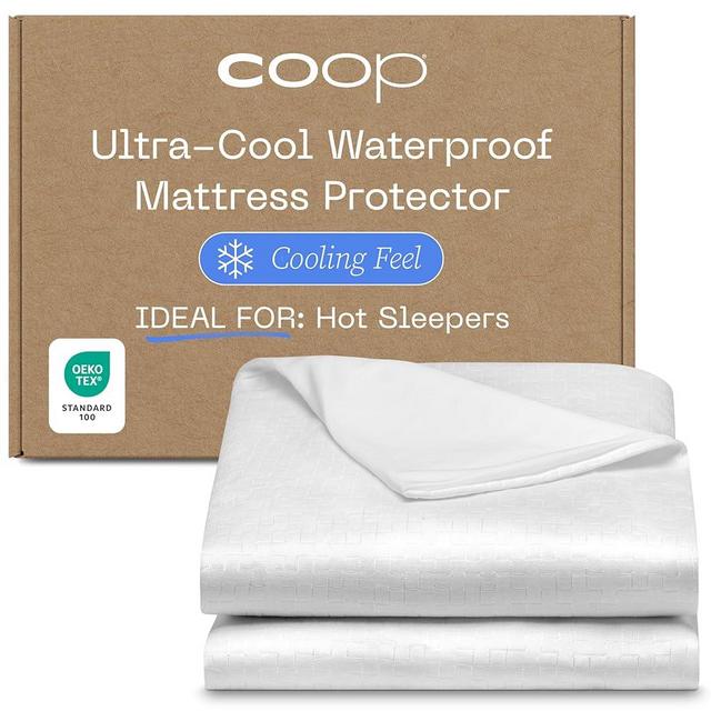 Coop Home Goods Ultra-Cool Waterproof Mattress Protector, King, Cooling Mattress Protector, Machine Washable Cooling Bed Cover, Whisper Quiet Waterproof Bed Cover, King (78x80)