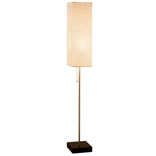 Brushed Nickel Paper Floor Lamp