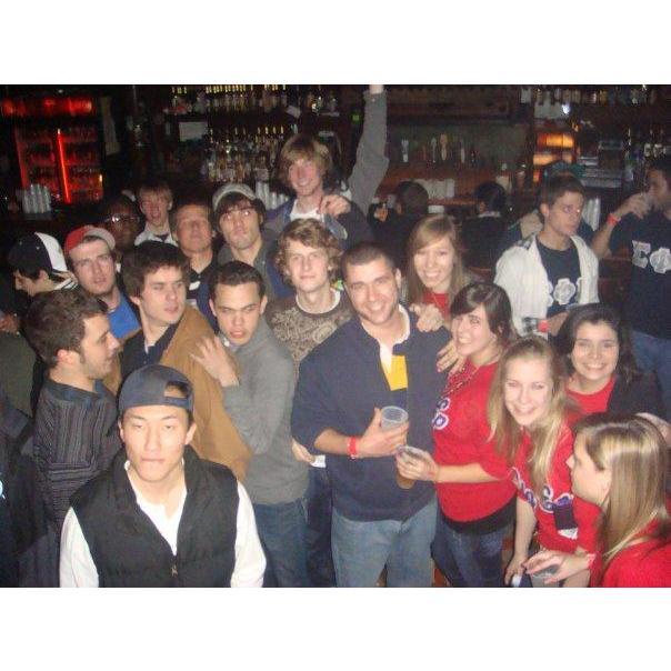 The first-ever picture of Emily and Eli together their freshman year of college. Picture taken where all true love blossoms, The Boot New Orleans.