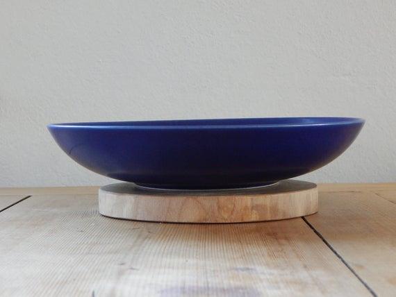 STONEVERE  Vintage Höganäs Keramik Big Cobalt Blue Bowl