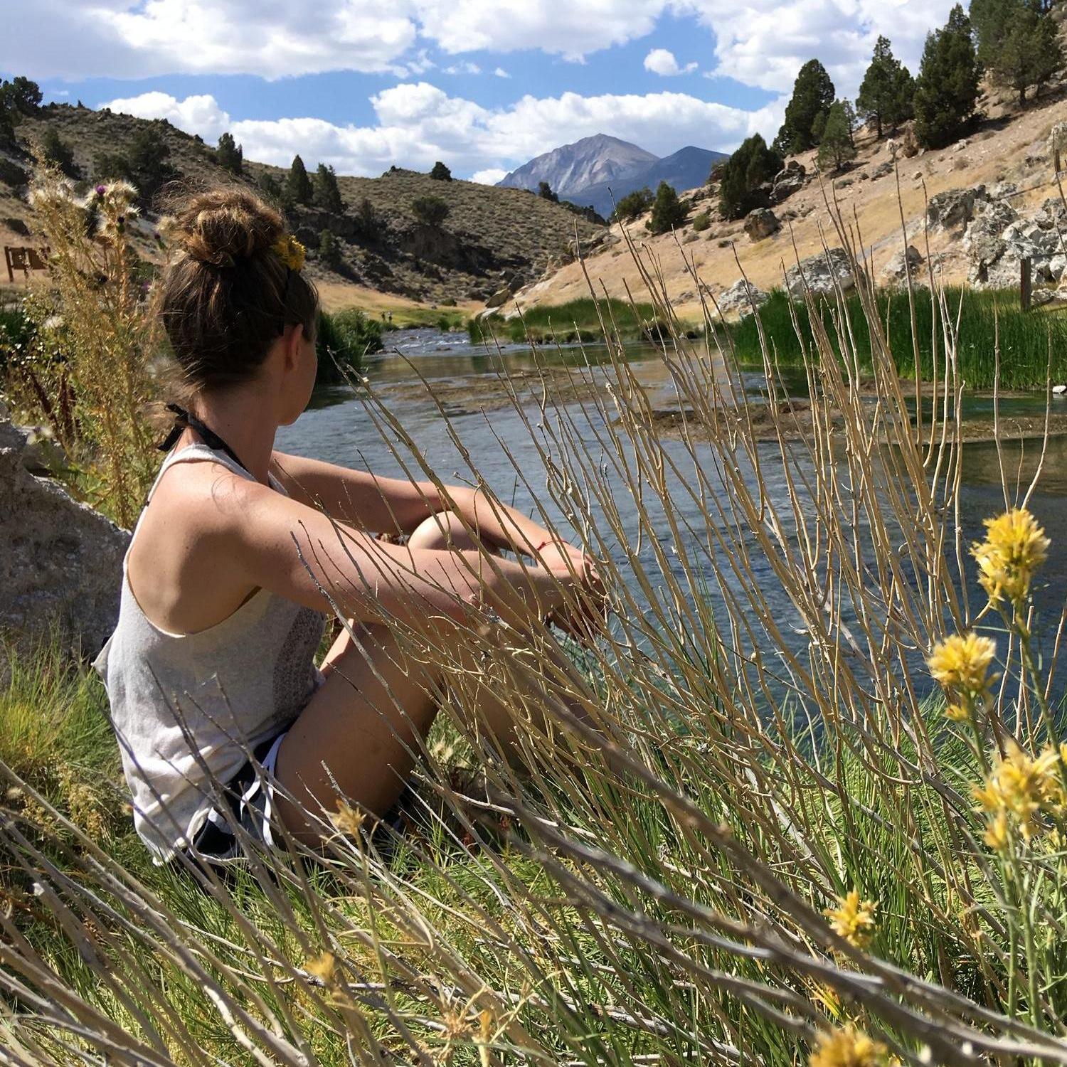 During the weekend they met at Mammoth Lakes, Aaron ditched a day of riding to take Laurel on a hike around Hot Creek.