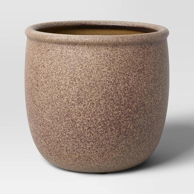Ceramic Indoor Outdoor Planter Pot Relaxed Tan 10.04"x10.04" - Threshold™