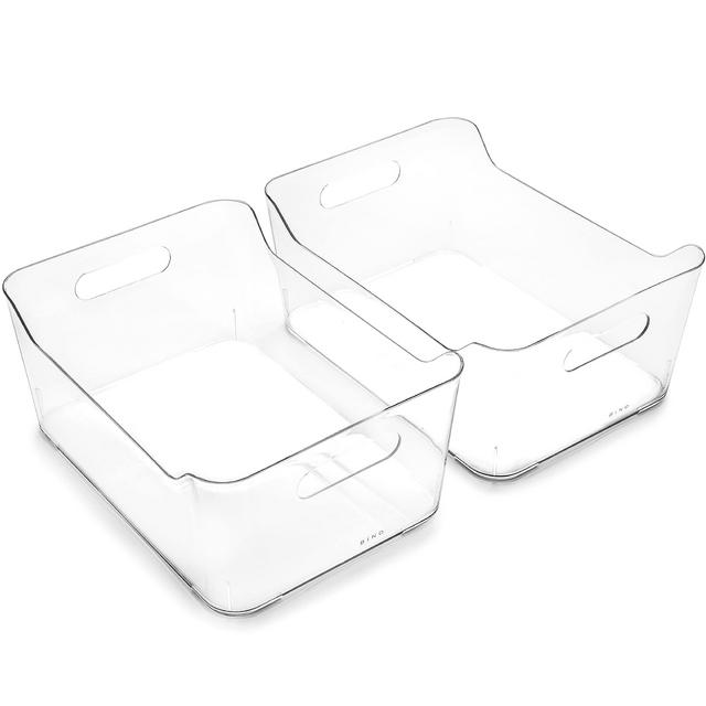 Plastic Storage Bins (Large, Clear)
