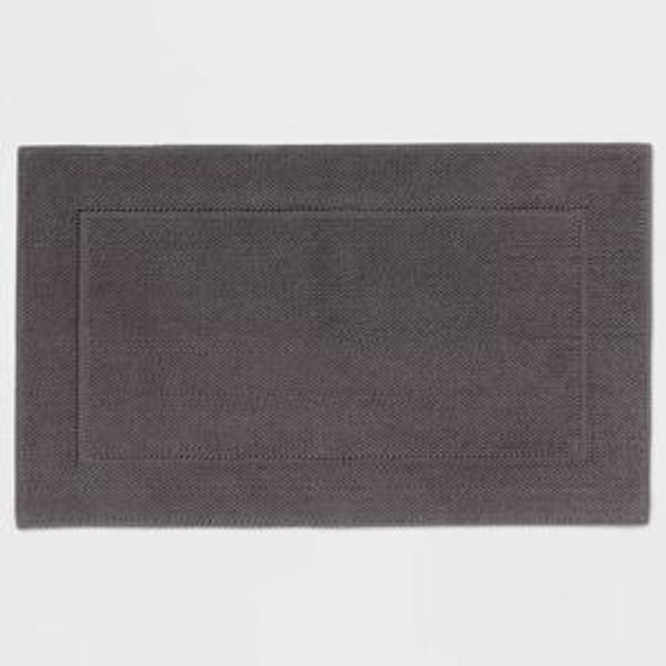 Spa Plush Bath Mat - Threshold™ - Dark Gray - 21"x34"