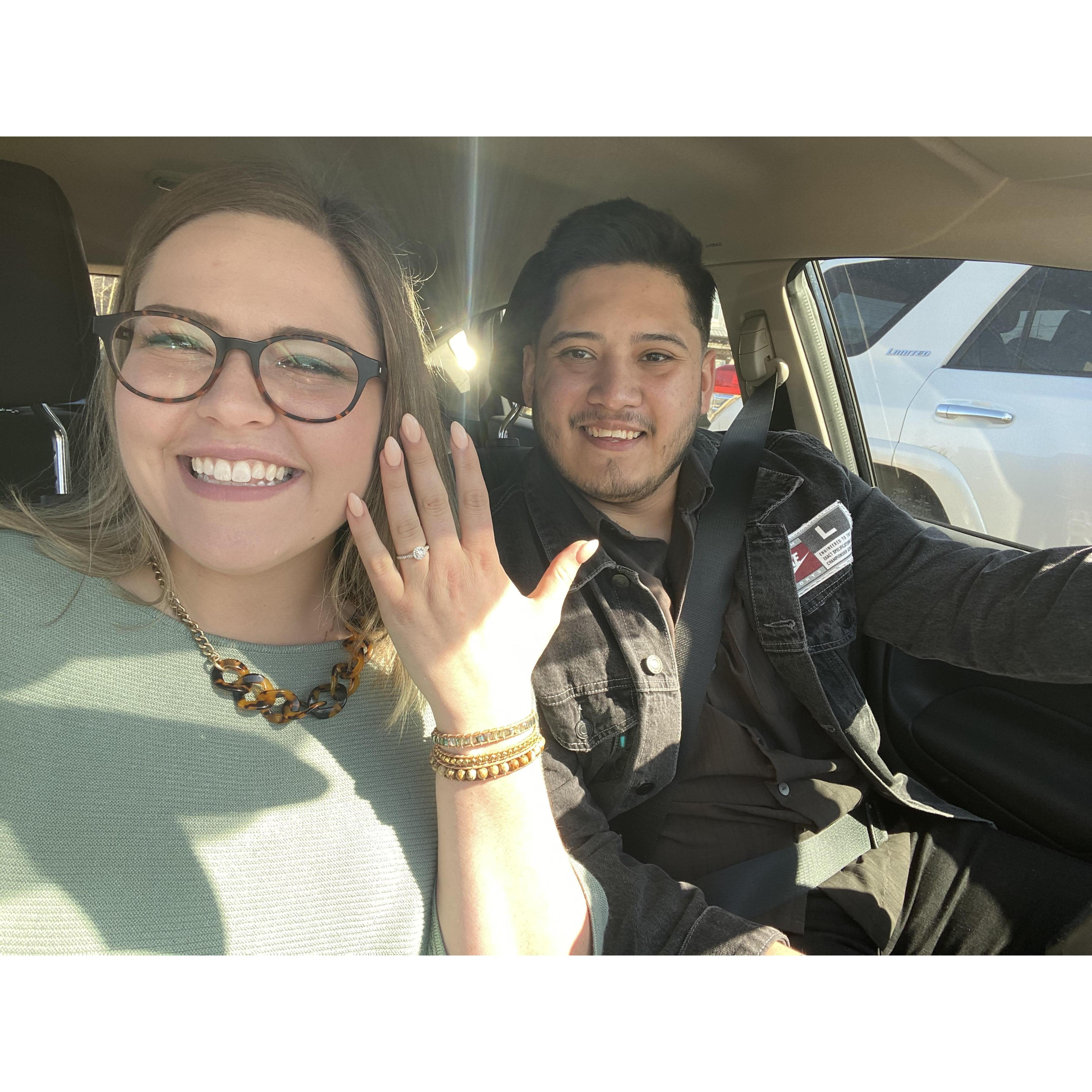 The day we got engaged.