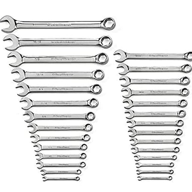 GEARWRENCH 28 Pc. 6 Pt. Combination Wrench Set, SAE/Metric - 81923