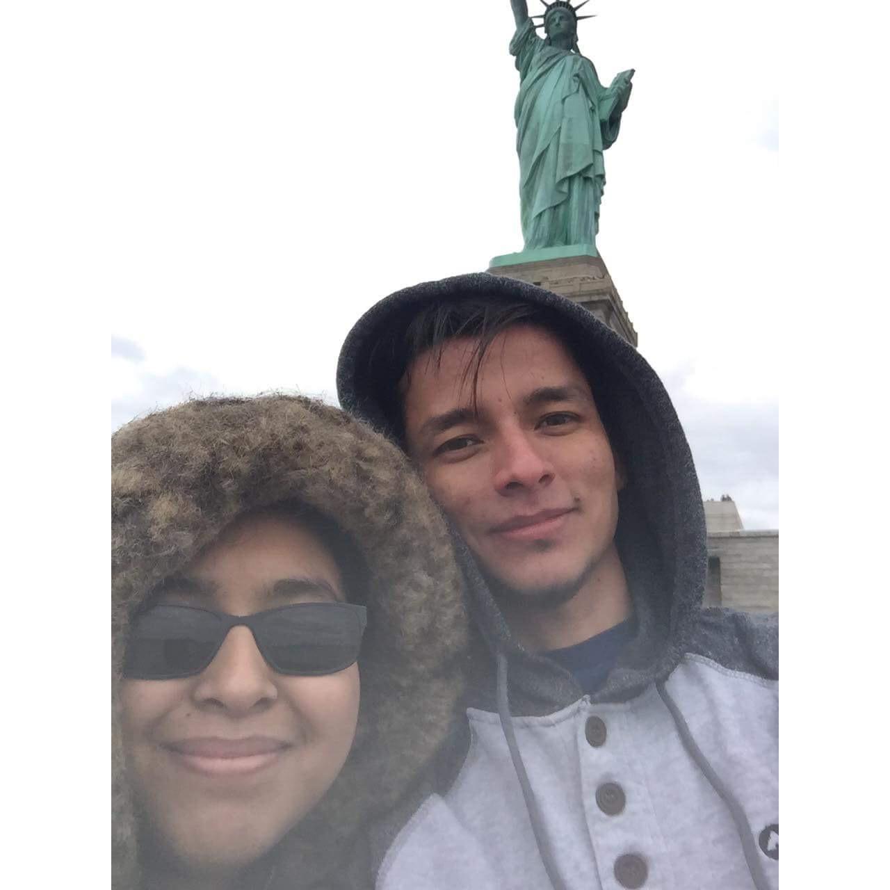 First date at NYC! We visited the Statue of Liberty.