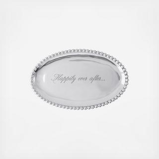 Engraved Statements Happily Ever After Oval Platter