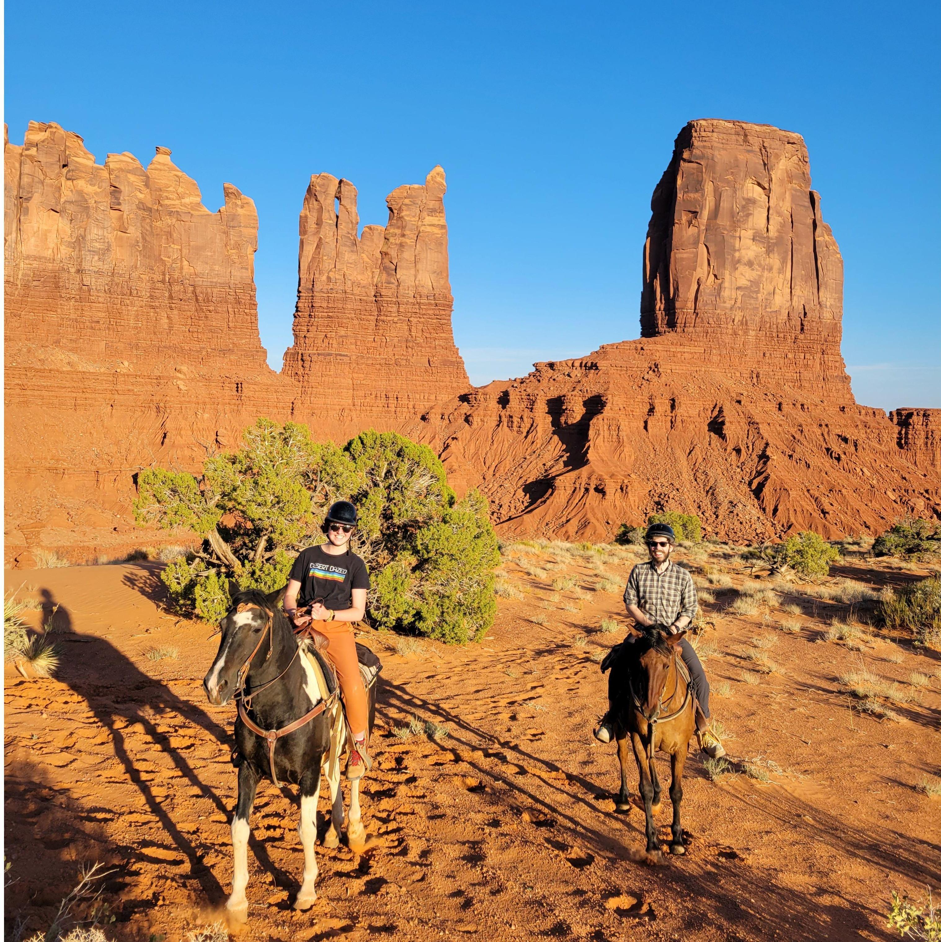 Riding horses in Monument Valley, another great road trip memory!