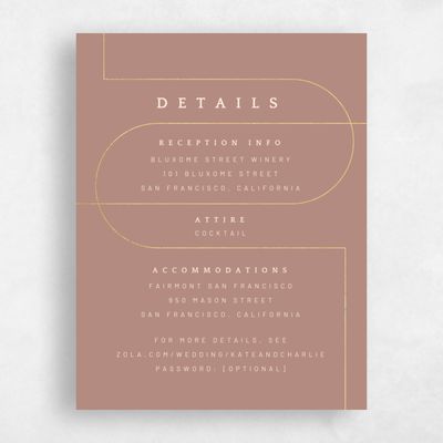 Café au Lait, Brown Wedding Enclosure - Corwin Foil