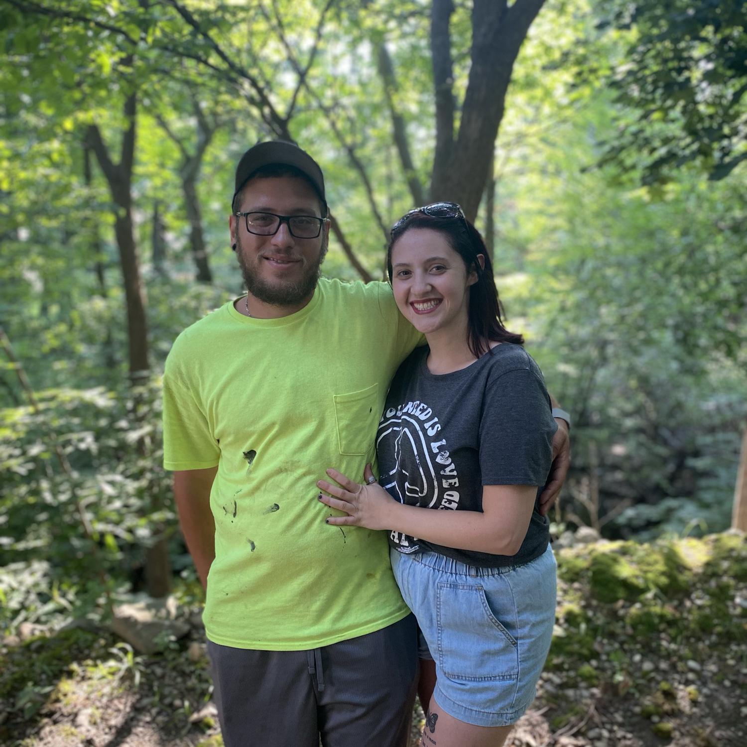 Our first time in our back yard