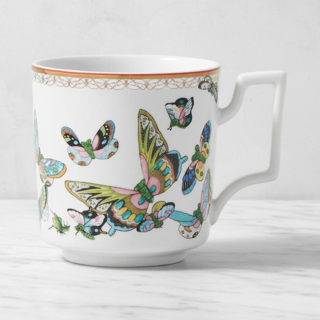 Papillon Mugs, Set of 4