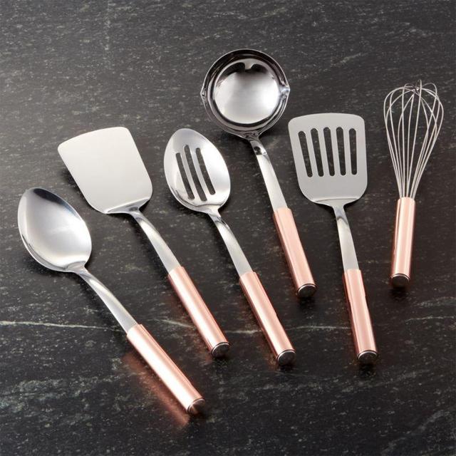 Copper Handled Utensils Set of Six