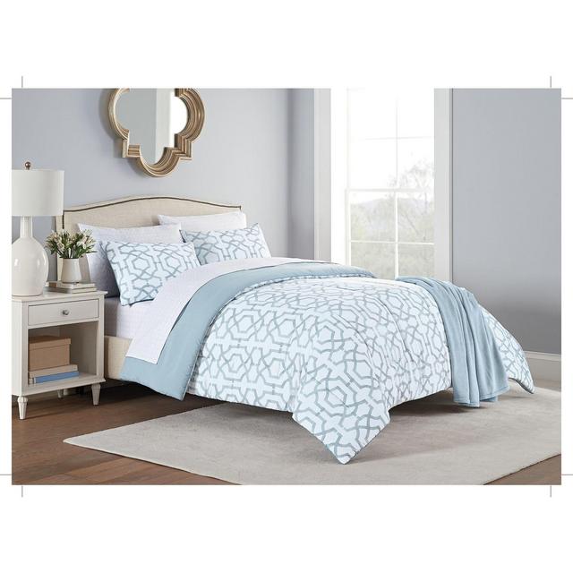 Stratford 8-Piece King Comforter Set in Aqua