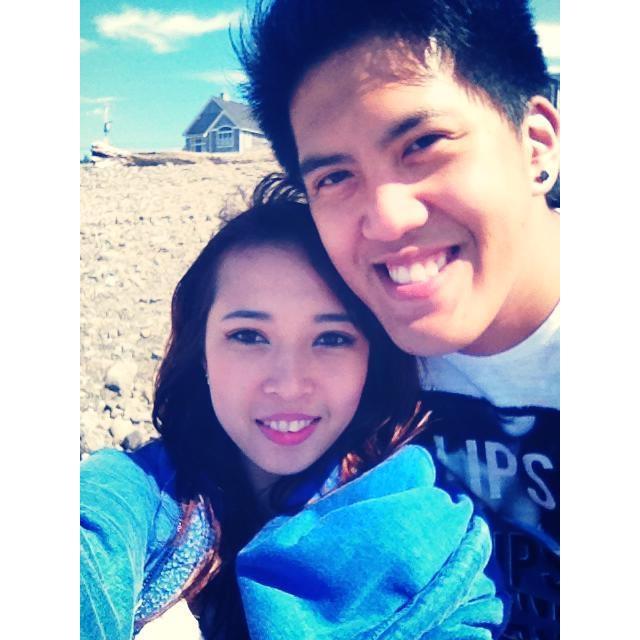 We took this picture on our first getaway trip to Seaside beach <3