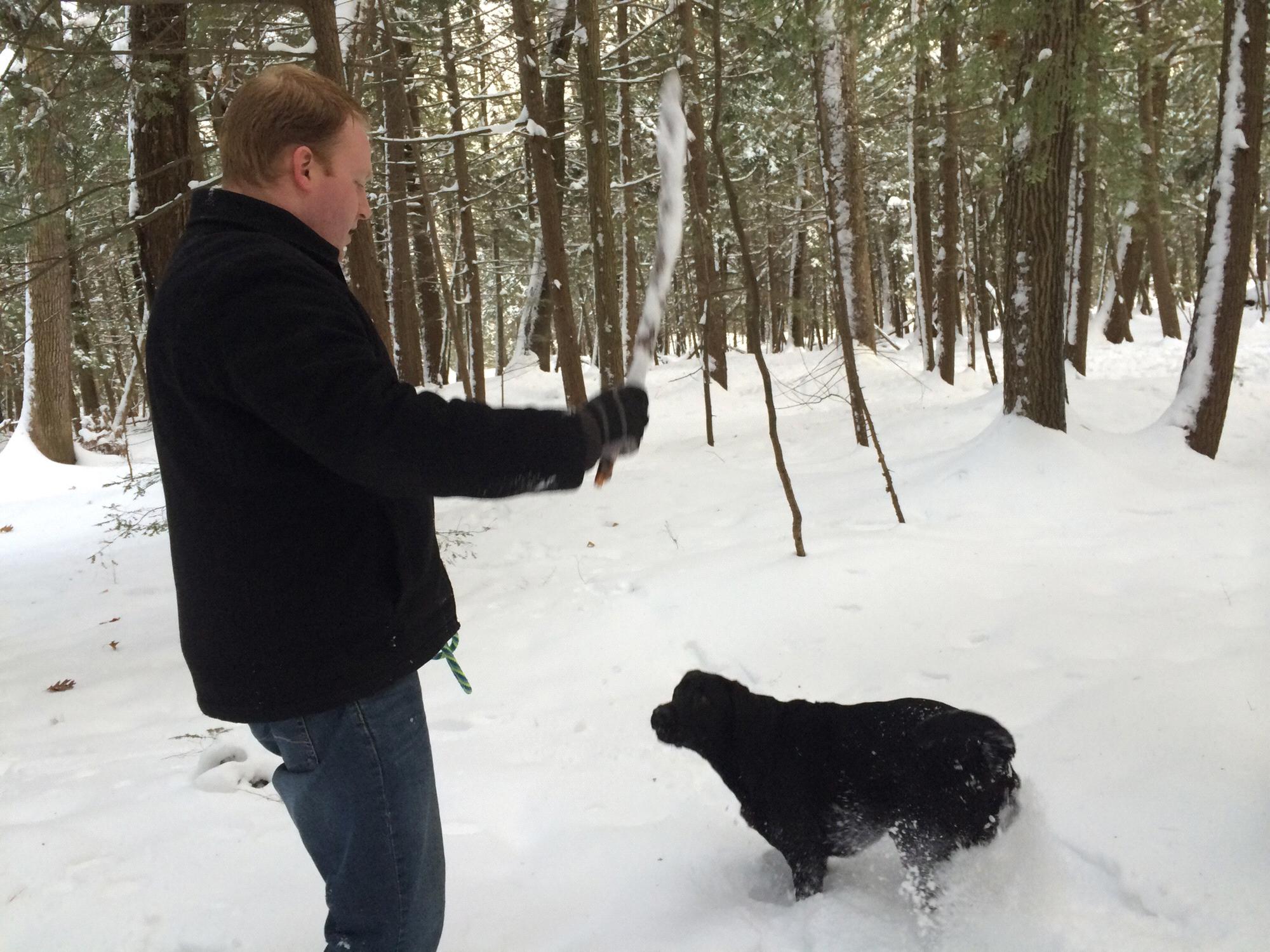 One of Ben's first outings with Guinness in Baxter Woods.