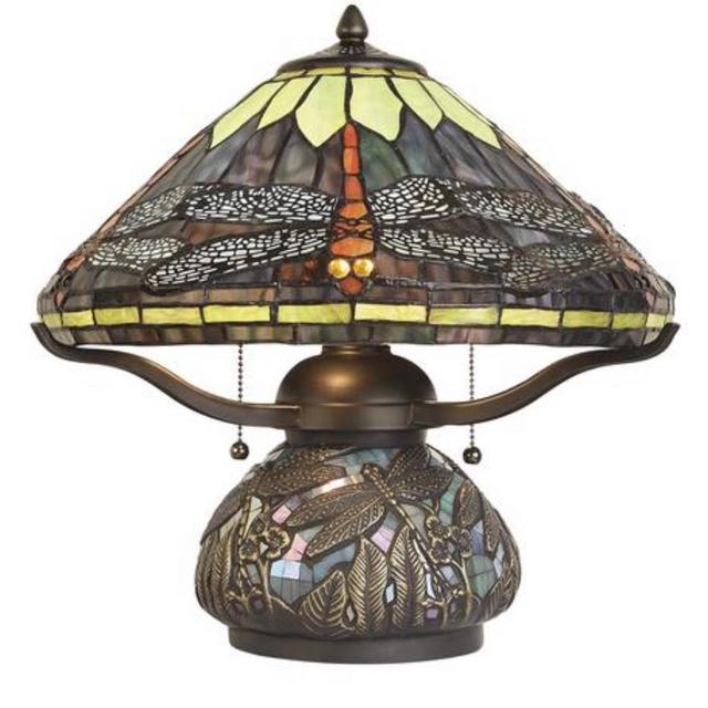 Patriot Lighting® Dragonfly Antique Bronze Tiffany Style Table Lamp