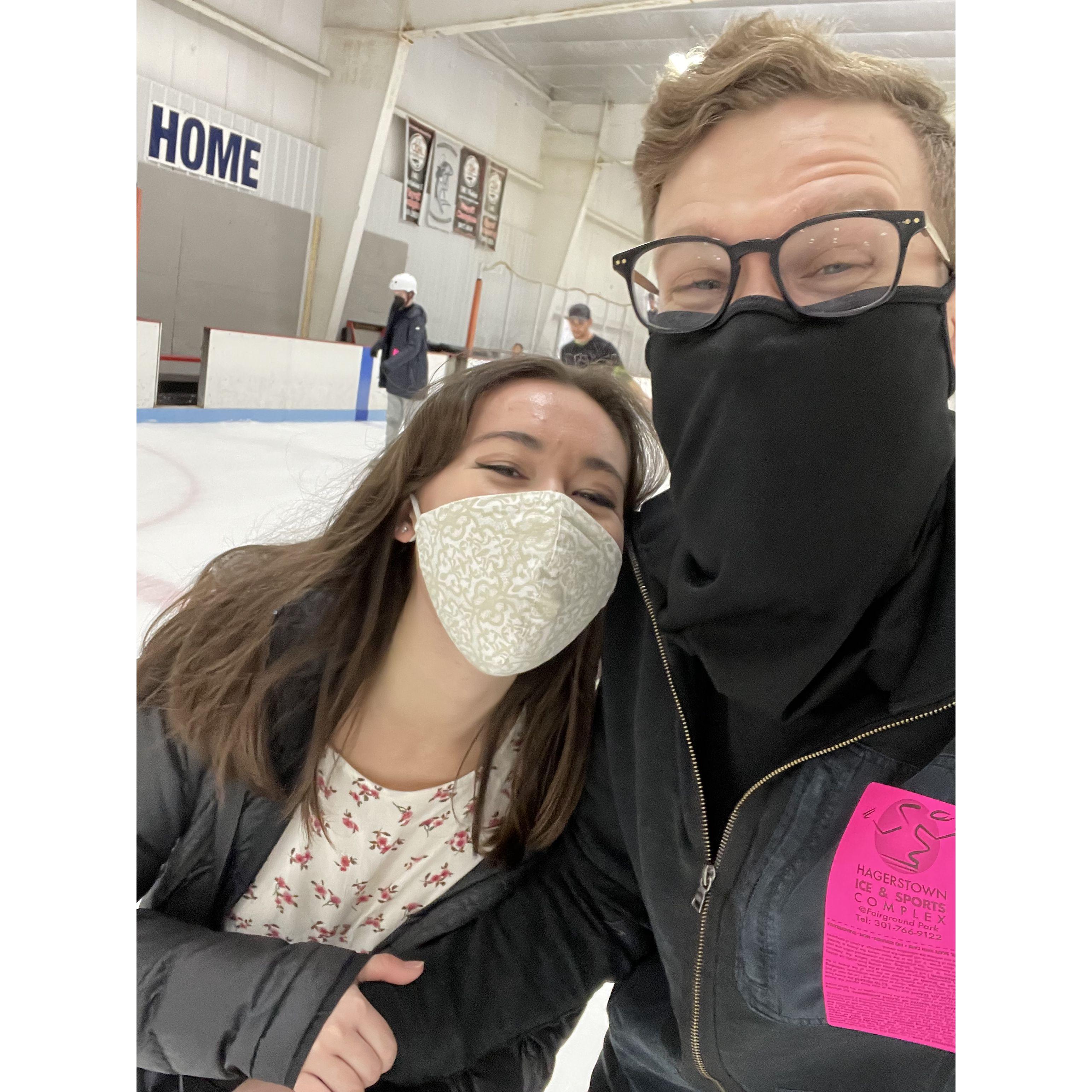 Ice skating date circa December 2021