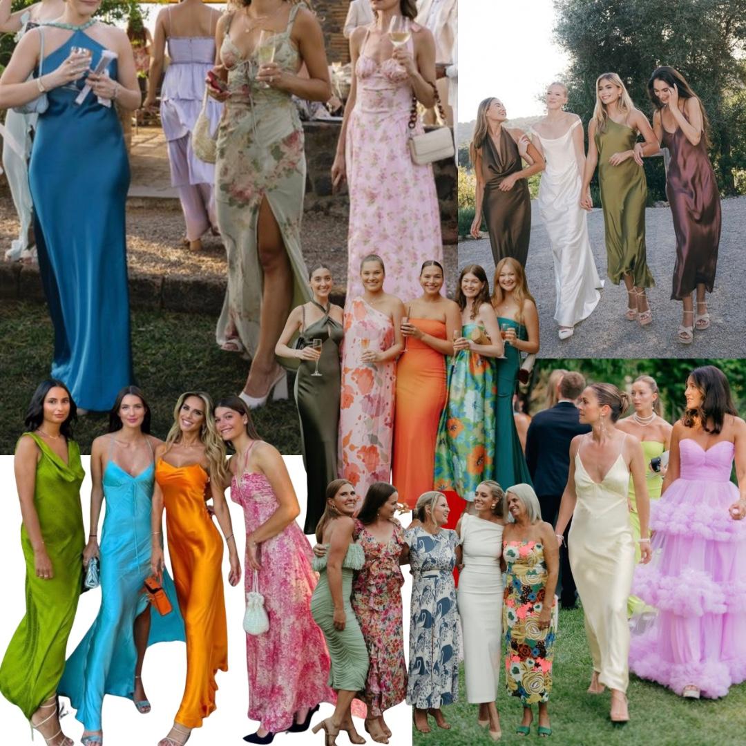 Ladies- Floor length gowns or dresses. Elegance is key. Have fun with color, elevated fabrics and accessories!