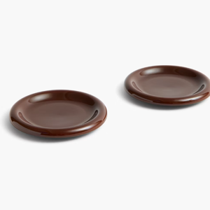 Small Barro Plate Burgundy - Set of 2