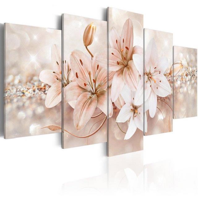 Abstract Flower Canvas Wall Art Canvas Print Wall Decal Painting Home Decor Decorations Bedroom Office Artwork Large (B, Overall Size 40''x20'')