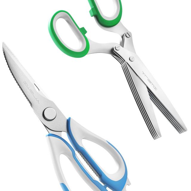 Vremi Kitchen Shears and Herb Scissors Set