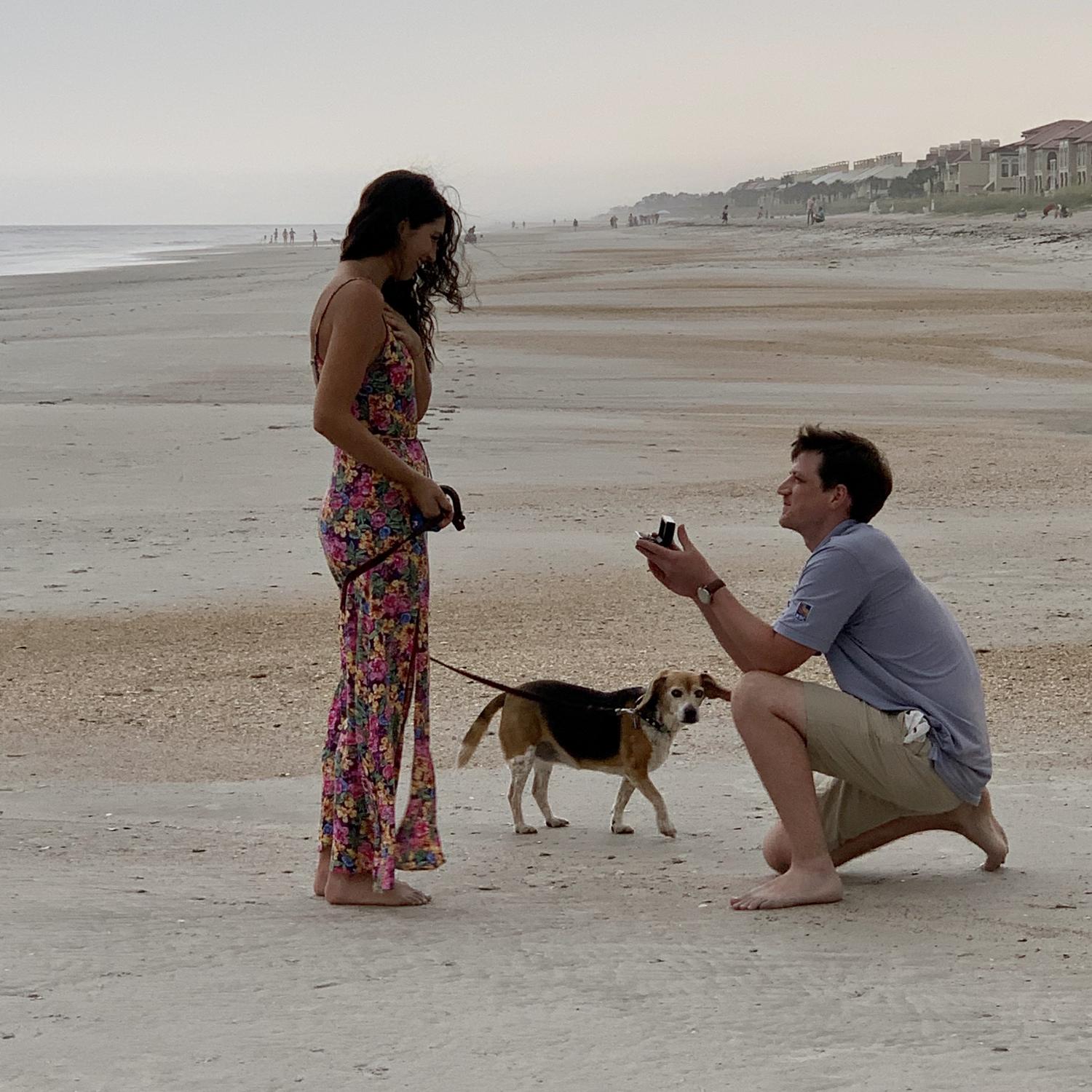 The proposal with our sweet girl, Zoey.
Ponte Vedra Beach, FL June 2020