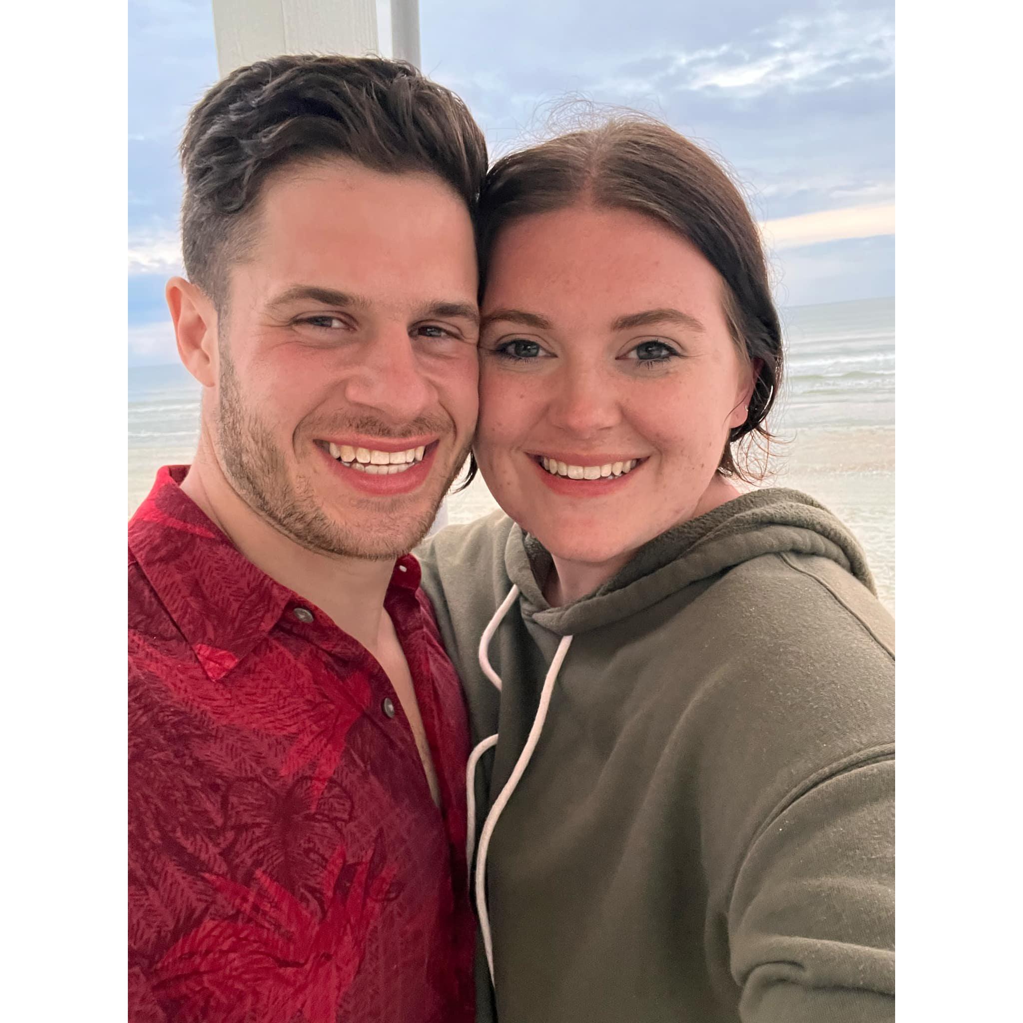 Where we met - Myrtle Beach: We took this picture on the beach the day after we met, right after we watched the sun rise.