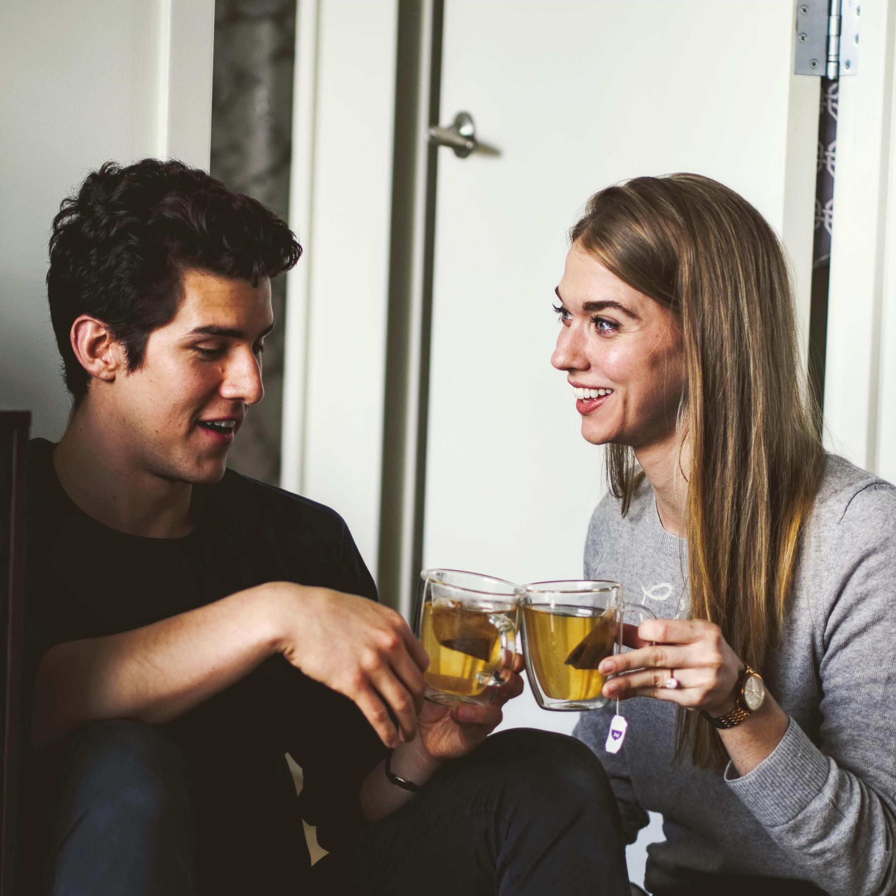 Tea for two and two for tea... in our first apartment together