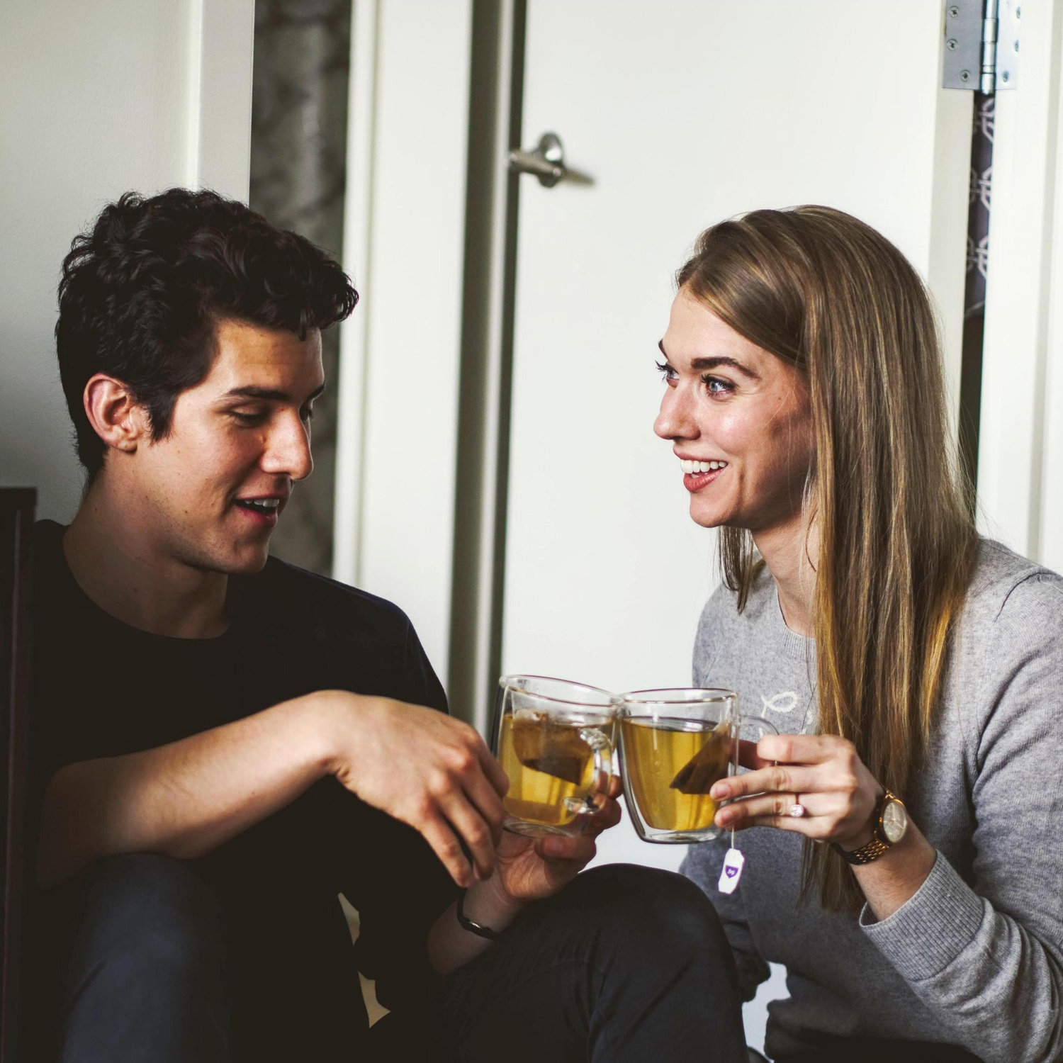 Tea for two and two for tea... in our first apartment together