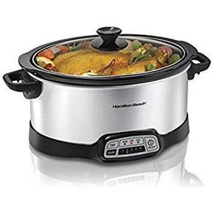 Crock-Pot 6-Quart Programmable Cook & Carry Slow Cooker with Digital Timer, Stainless Steel , SCCPVL610-S