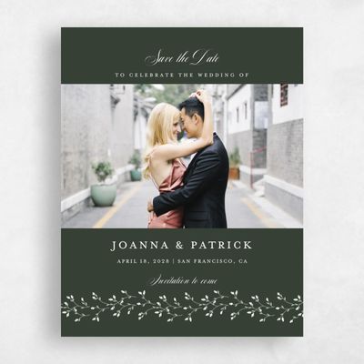 Deep Forest, Green Wedding Save the Date - Ginevra Photo