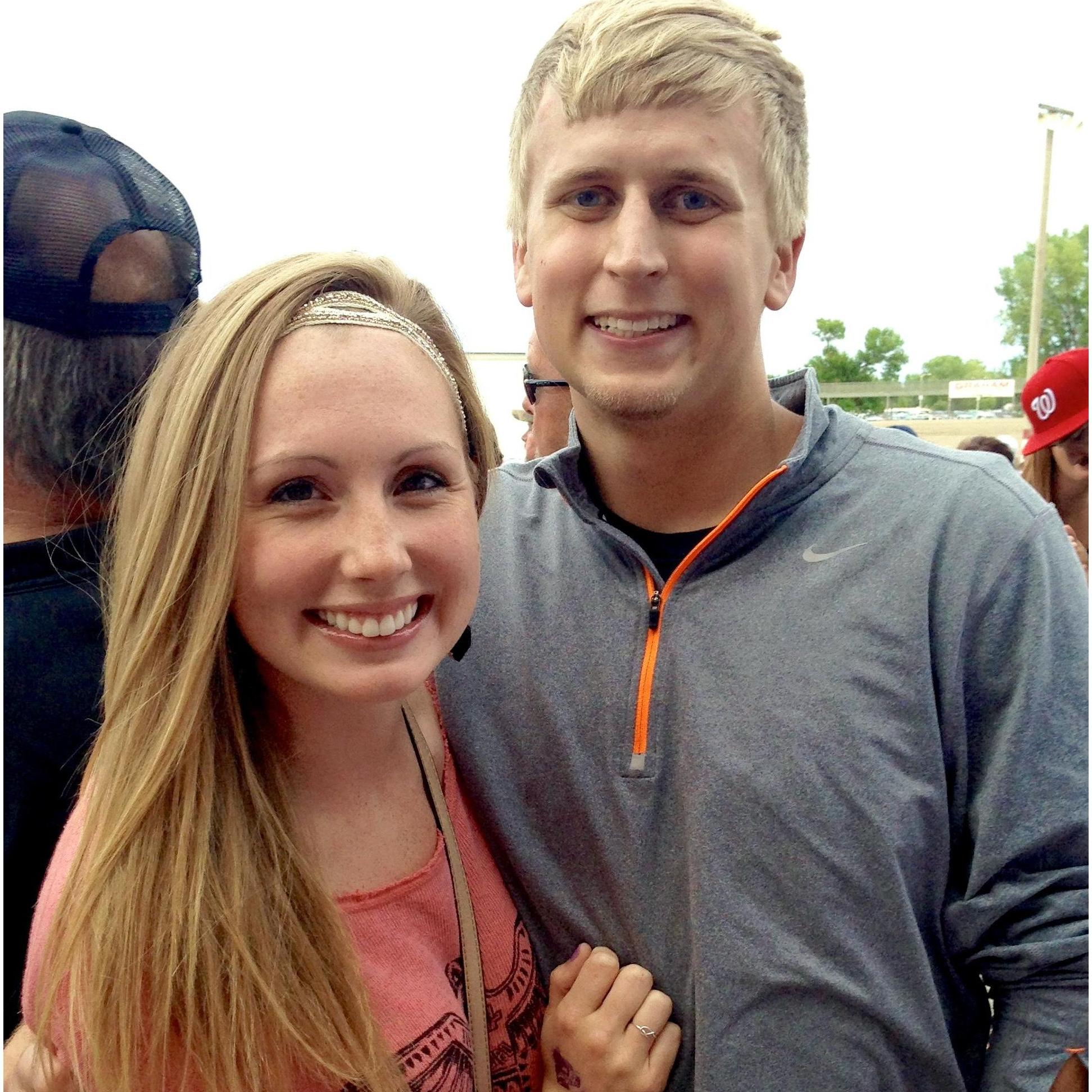 Very likely our first photo together as a couple in 2013