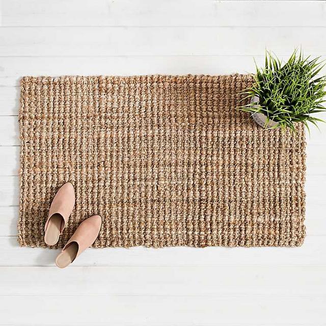 Natural Jute Scatter Rug, 27x45
