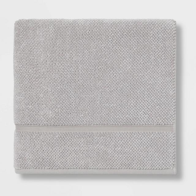 Performance Texture Bath Towel Light Gray - Threshold™