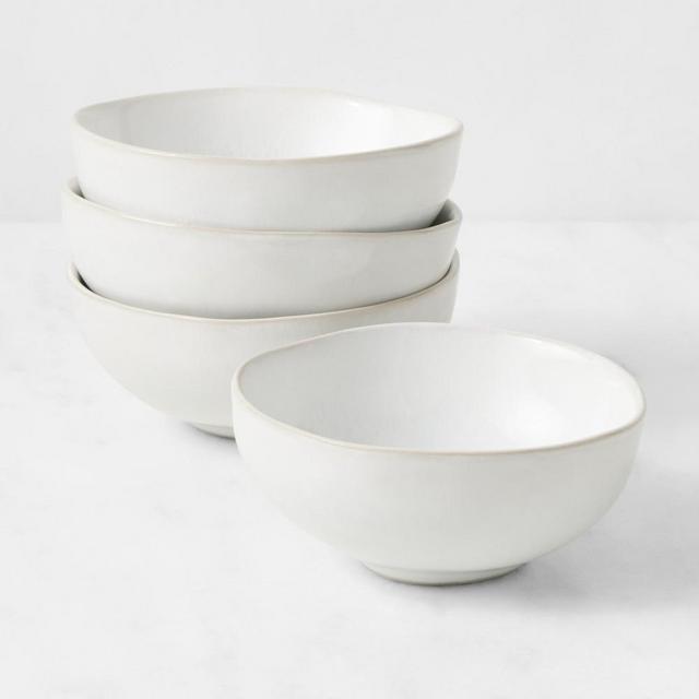 Cyprus Nut Bowl, Set of 4, White