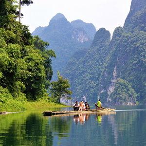 Bamboo Rafting in Thailand