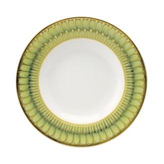 Philippe Deshoulieres - Arcades Green Rimmed Soup Bowl