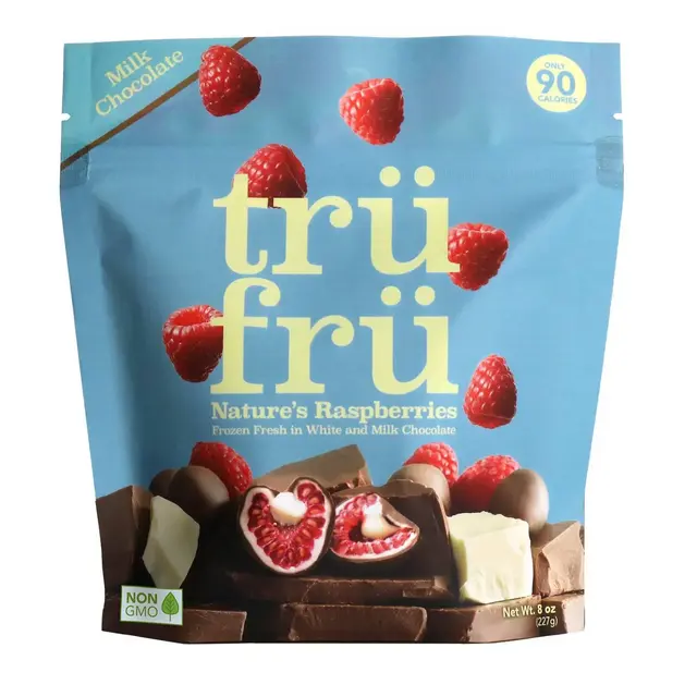 Tru Fru White & Milk Chocolate Frozen Whole Raspberries - 8oz